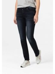 Timezone Dżinsy "Tahila" - Slim fit - w kolorze granatowym rozmiar: W30/L30. Niebieskie jeansy Timezone, l, z aplikacjami, klasyczne. Za 105.63 zł.