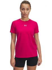 Under Armour Koszulka sportowa w kolorze różowym rozmiar: M. Różowe t-shirty sportowe Under Armour, m, bez wzorów, bez ramiączek, outdoorowe. Za 82.95 zł.