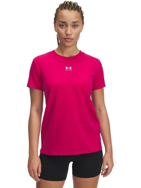 Under Armour Koszulka sportowa w kolorze różowym rozmiar: M. Różowe t-shirty sportowe Under Armour, m, bez wzorów, bez ramiączek, outdoorowe. Za 86.45 zł.