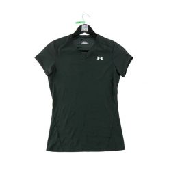 Second life - T-shirt damski HeatGear V-neck Under Armour - Stan bardzo dobry. Czarne t-shirty sportowe Under Armour, l, bez wzorów, bez ramiączek, na fitness i siłownię. Za 63.86 zł.