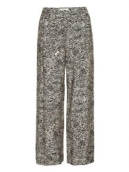 MOSS COPENHAGEN Spodnie "Amabella" w kolorze czarno-beżowym rozmiar: M. Brązowe spodnie materiałowe Moss Copenhagen, bez wzorów, z materiału, klasyczne. Za 132.36 zł.