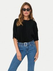 ONLY Bluzka Ravenna 15318506 Czarny Regular Fit. Czarne bluzki ONLY, xs, bez wzorów, z syntetyku, bez kołnierzyka, bez ramiączek. Za 89.99 zł.