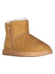Geographical Norway Botki zimowe "Ozipneige" w kolorze jasnobrązowym rozmiar: 38. Brązowe botki Geographical Norway, bez wzorów, z futra, bez obcasa, bez zapięcia. Za 135.17 zł.