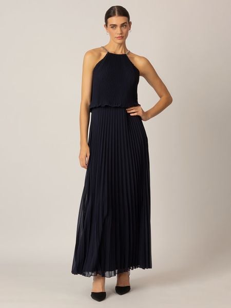 APART Sukienka w kolorze granatowym rozmiar: 40. Niebieskie sukienki Apart, bez wzorów, bez kołnierzyka, bez ramiączek, maxi. Za 383.45 zł.