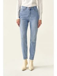 TATUUM Dżinsy - Slim fit - w kolorze błękitnym rozmiar: 38. Niebieskie jeansy Tatuum, z aplikacjami, ze skóry, klasyczne, z podwyższonym stanem. Za 127.95 zł.