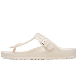 Klapki Birkenstock Gizeh Eva Damskie. Białe klapki Birkenstock, bez wzorów, z materiału, bez obcasa, bez zapięcia. Za 252.30 zł.