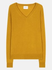 Perfect Cashmere Kaszmirowy sweter "Kalie" w kolorze musztardowym rozmiar: S. Żółte swetry Perfect Cashmere, s, bez wzorów, z kaszmiru, bez ramiączek. Za 343.41 zł.