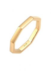 Elli Damski Pinky ośmiokątny Geo Look w srebrze próby 925 Sterling Silver Pierścionki 1 ct. Szare pierścionki Elli, srebrne. Za 208.99 zł.