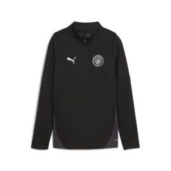 Młodzieżowa bluza treningowa Manchester City z zamkiem 1/4 PUMA. Czarna bluzy bez kaptura Puma, l, bez wzorów, bez kaptura, do biegania. Za 299.00 zł.