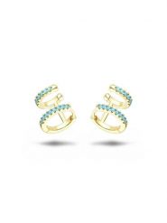 DI GIORGIO Pozłacane kolczyki-kreole z kamieniami ozdobnymi rozmiar: onesize. Żółte kolczyki DI GIORGIO, pozłacane. Za 188.40 zł.