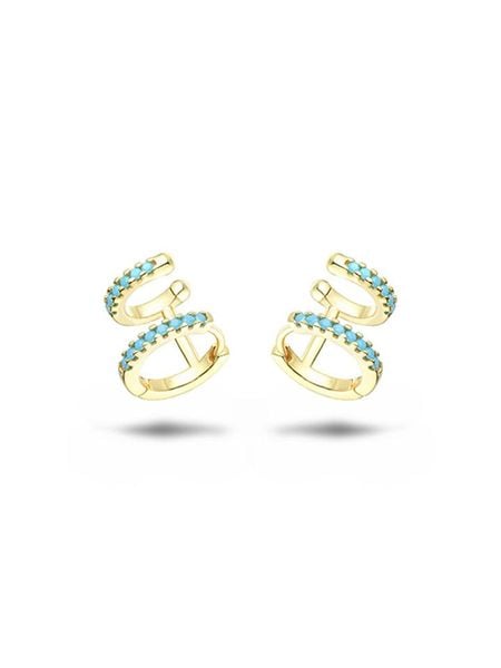 DI GIORGIO Pozłacane kolczyki-kreole z kamieniami ozdobnymi rozmiar: onesize. Żółte kolczyki DI GIORGIO, pozłacane. Za 162.87 zł.