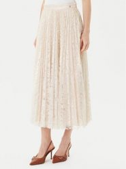 Guess Spódnica midi W5YD1E KCZ90 Złoty Regular Fit. Żółte spódnice Guess, s, z aplikacjami, z syntetyku, midi. Za 429.99 zł.