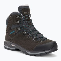 Buty trekkingowe damskie LOWA Badia GTX. Szare buty trekkingowe Lowa, bez wzorów, z materiału, bez zapięcia. Za 729.99 zł.