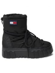 Tommy Jeans Śniegowce EN0EN02601 Czarny. Czarne śniegowce Tommy Jeans, bez wzorów, z jeansu, bez zapięcia. Za 699.99 zł.