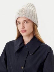 Tommy Hilfiger Czapka Th Crest Fluffy AW0AW18210 Écru. Czapki zimowe Tommy Hilfiger, bez wzorów, z materiału. Za 349.99 zł.