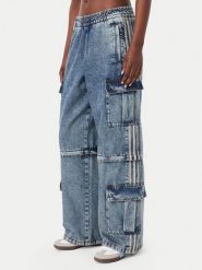 Adidas Jeansy KQ6479 Niebieski Oversize. Niebieskie jeansy adidas, s, bez wzorów, z bawełny. Za 599.99 zł.