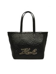 KARL LAGERFELD Torebka B2W30205 Czarny. Czarne shopper bag KARL LAGERFELD, bez wzorów, ze skóry, bez dodatków. Za 1,749.00 zł.