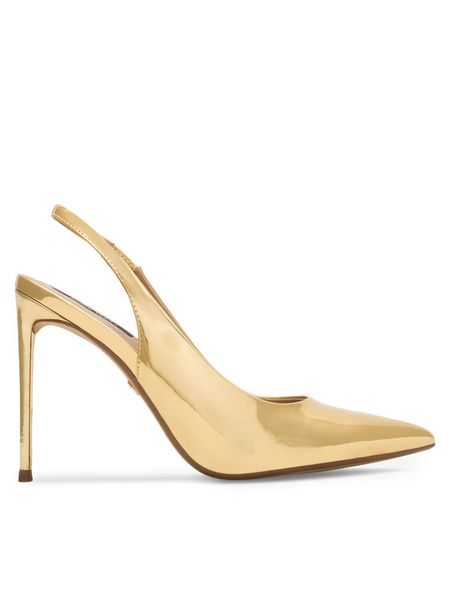 Nine West Sandały AYANA ZL22045-1CC Złoty. Żółte sandały Nine West, bez wzorów, z syntetyku, bez obcasa, na szpilce, bez zapięcia. Za 159.99 zł.