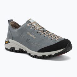 Buty trekkingowe Kimberfeel Folin 2. Szare buty trekkingowe Kimberfeel, z materiału, przed kostkę, bez zapięcia. Za 529.99 zł.
