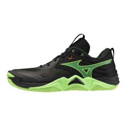Buty do siatkówki Mizuno Wave Momentum Elite. Czarne buty do biegania Mizuno, bez wzorów, z materiału, bez zapięcia, do biegania, mizuno wave. Za 509.99 zł.