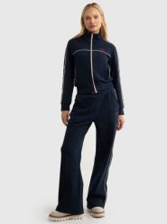 Bluza damska rozpinana ze stójką granatowa Sebosa 403. Niebieskie bluzy BIG STAR, l, z aplikacjami, bez kaptura. W wyprzedaży za 179.99 zł.
