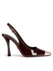 Nine West Sandały WFA3376-1 Brązowy. Brązowe sandały Nine West, bez wzorów, bez obcasa, na szpilce, bez zapięcia. Za 249.99 zł.