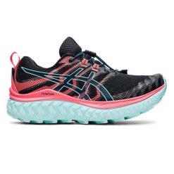 Buty do biegania damskie Asics Trabuco Max. Czarne buty do biegania ASICS, bez wzorów, z materiału, bez zapięcia, do biegania. Za 449.99 zł.