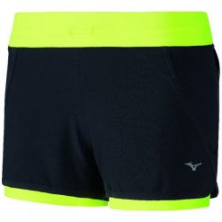 Mizuno Spodenki Damskie Do Biegania Mujin 4.5 2In1 Short Black/Safety Yellow M. Czarne szorty sportowe Mizuno. W wyprzedaży za 149.00 zł.