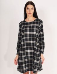 Sukienka w kratę. Sukienki Unisono, s, bez wzorów, bez kołnierzyka, bez ramiączek, mini, rozkloszowane. Za 199.00 zł.
