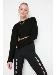 Trendyol Sweter w kolorze czarnym rozmiar: S. Czarne swetry Trendyol, s, bez wzorów, bez ramiączek. Za 65.99 zł.