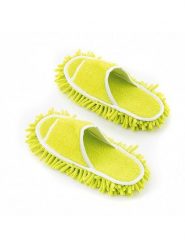 InnovaGoods Kapcie mopujące w kolorze limonkowym - 27 x 4 x 11 cm rozmiar: onesize. Zielone kapcie InnovaGoods, bez wzorów, z materiału. Za 52.95 zł.