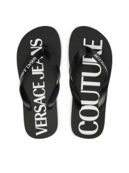 Versace Jeans Couture Japonki 80VA3SQ7 ZSS81 Czarny. Czarne japonki Versace Jeans Couture, bez wzorów, z jeansu. Za 249.99 zł.