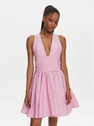 Pinko Sukienka koktajlowa 102777 Y3LE Różowy Regular Fit. Czerwone sukienki Pinko, bez wzorów, z syntetyku, wizytowe, bez kołnierzyka, bez ramiączek. Za 609.99 zł.