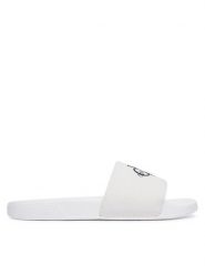 Calvin Klein Klapki Ess HW0HW02958 Biały. Białe klapki Calvin Klein, bez wzorów, z materiału, bez obcasa, bez zapięcia. Za 169.99 zł.