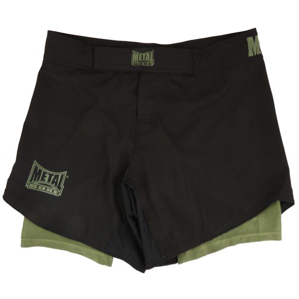 Spodenki MMA Metal Boxe Dual. Zielone szorty sportowe METAL BOXE, bez wzorów, z materiału, na fitness i siłownię. Za 253.60 zł.