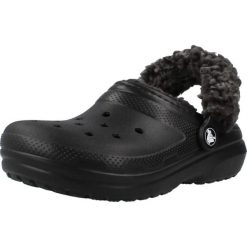 Sandały CROCS 212856C CLASSIC FLEECE LINED Czarny. Czarne sandały Crocs, bez wzorów, z syntetyku, bez obcasa, bez zapięcia. Za 230.99 zł.