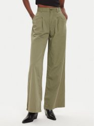 Levi's® Spodnie materiałowe A7535-0000 Zielony Wide Leg. Zielone spodnie materiałowe bez wzorów, z bawełny. Za 289.99 zł.