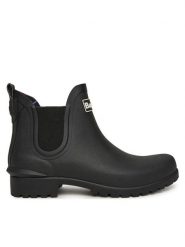 Barbour Kalosze Wilton LRF0066BK11 Czarny. Czarne kalosze Barbour, bez wzorów, z gumy, bez zapięcia. Za 269.99 zł.