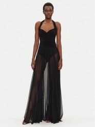 NORMA KAMALI Sukienka wieczorowa KK4243PMG50001 Czarny Slim Fit. Czarne sukienki Norma Kamali, xs, bez wzorów, z syntetyku, wizytowe, bez kołnierzyka, bez ramiączek. Za 1,529.00 zł.