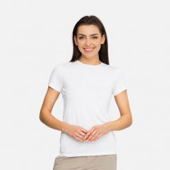 T-shirt damski VIKING Lenta Bamboo Light Lady. Białe t-shirty Viking, bez wzorów, sportowe, bez kołnierzyka, bez ramiączek. Za 139.90 zł.