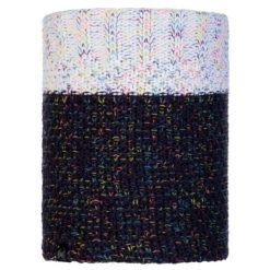 Komin zimowy dla dorosłych Buff Neckwarmer Janna granatowy. Białe szaliki i kominy Buff, na zimę, bez wzorów. W wyprzedaży za 107.25 zł.
