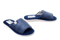 METEOR 075 ADA granatowy, kapcie damskie. Niebieskie kapcie Meteor, bez wzorów. Za 44.99 zł.