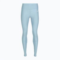 Legginsy do biegania damskie Mizuno BG3000. Niebieskie legginsy Mizuno, bez wzorów, z elastanu. Za 139.99 zł.