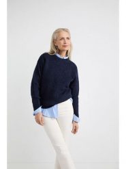 Josephine & Co Sweter "Aniek" w kolorze granatowym rozmiar: XS. Niebieskie swetry Josephine & Co, xs, bez wzorów, bez ramiączek. Za 226.24 zł.
