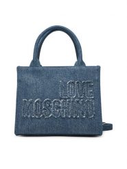 LOVE MOSCHINO Torebka JC4244PP0MKM0750 Niebieski. Niebieskie torebki klasyczne Love Moschino, bez wzorów, z materiału, bez dodatków. Za 519.99 zł.