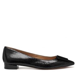 Baleriny Geox. Czarne baleriny Geox, bez wzorów, bez obcasa, bez zapięcia. Za 349.99 zł.