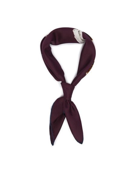 LAUREN RALPH LAUREN Chusta 454P23553002 Bordowy. Czerwone chusty Lauren Ralph Lauren, bez wzorów, z jedwabiu. Za 419.99 zł.