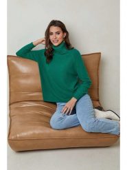 Soft Cashmere Golf w kolorze zielonym rozmiar: 38/40. Zielone swetry Soft Cashmere, bez wzorów, z kaszmiru, bez ramiączek. Za 86.99 zł.
