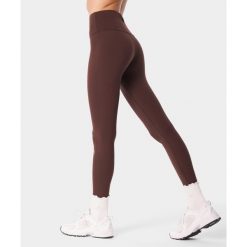 Legginsy crossback na pilates dla kobiet Carpatree Balletcore. Brązowe legginsy Carpatree, bez wzorów, sportowe. Za 219.99 zł.