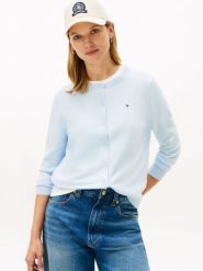 Tommy Hilfiger Kardigan Kobiety niebieski, XS. Niebieskie swetry Tommy Hilfiger, xs, bez wzorów, z bawełny, bez ramiączek. Za 429.95 zł.